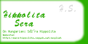 hippolita sera business card